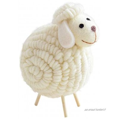 décoration de Noël,Mignon Petit Mouton de Bureau Mini Ornements Creative Cadeau Color : White Size : 13cm