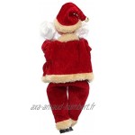 OULII Figurine de Père Noël Ornement Noël poupée de Cadeau de Noël Décoration de Noël Rouge