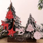 SSMDYLYM 12pcs Snowflakes de Noël Pendentifs en Bois Ornements d'arbre de Noël Accueil Homage Décor Color : A Size : One Size