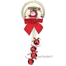 SSMDYLYM Décorations de Noël Bell de Noël Suspending Pendentif Ornements Métal Jingle Bells Doll Color : E Size : 12 * 22cm