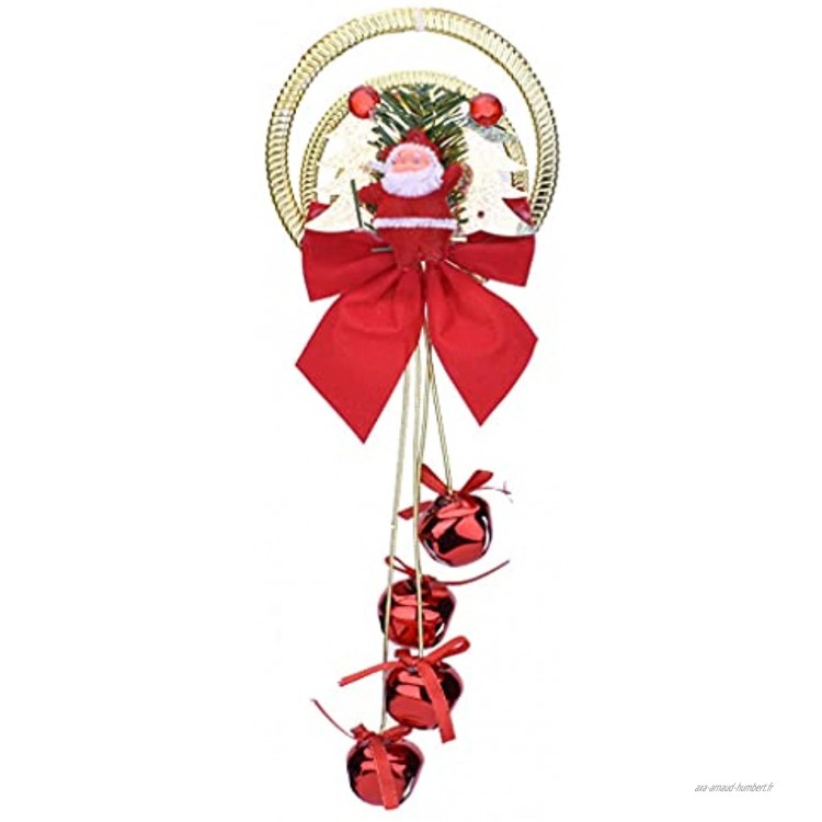 SSMDYLYM Décorations de Noël Bell de Noël Suspending Pendentif Ornements Métal Jingle Bells Doll Color : E Size : 12 * 22cm