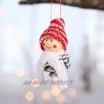 STOBOK 3pcs Père Noël en Tissu avec Chapeau de Noel Pomme de Pin Suspension de Noel Décoration Sapin de Noel Suspendu Rouge Blanc