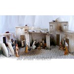 De Sisinno Maison pour crèche orientale arabe avec coupelle ligne Prêt-à-Porter pour figurines de 10 cm – Dimensions H 25 x 20 x 4 cm