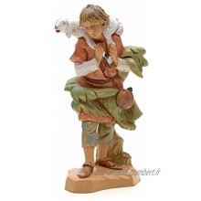 Fontanini berger avec mouton sur les épaules 12 cm figurine pour la crèche de Noël