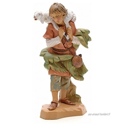 Fontanini berger avec mouton sur les épaules 12 cm figurine pour la crèche de Noël