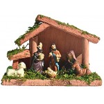 hooks Crèche de Noël Traditionnelle Ensemble de Noël pour crèche décoration de Noël Ornement de fête de Crimbo 16x7.5x11cm