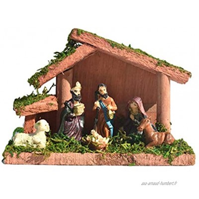 hooks Crèche de Noël Traditionnelle Ensemble de Noël pour crèche décoration de Noël Ornement de fête de Crimbo 16x7.5x11cm