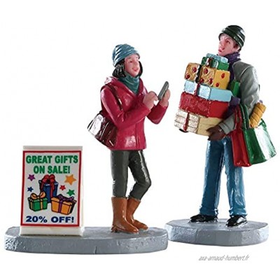 Lemax 82584 Figurines faisant les courses de Noël