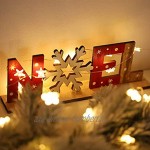 mi ji Ornements Lettres en Bois avec Flocon de Neige Boule de Noël avec l'impression de Table Décoration de Noël Décoration Flocon de Neige Noel Style 1 Pc