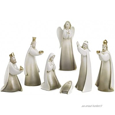 Paben Articoli Religiosi Set crèche avec 7 objets utilisés 24,5 cm en porcelaine