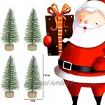 BESLIME Mini Sapin de Noel Arbre de Noël Artificiel Mini Sisal Arbres avec Base en Bois Idéal pour Décoration Noël Chambre DIY,10pcs
