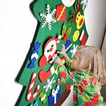 Feutre Arbre de noël Ensemble 30 pièces Ornements décoration Murale pour Enfants Cadeau de noël Maison Porte décoration Murale
