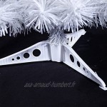 HONGXW Sapin de Noël artificiel de table en plastique blanc avec base pour Noël décoration de fête 60 cm