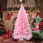 LOKIPA Sapin de Noël artificiel rose avec 450 pointes et support en métal 1,5 m