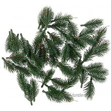 Lot de 55 branches de sapin décoratives Vert 6,5 cm de long Décoration de couronne de l'Avent Vert sapin