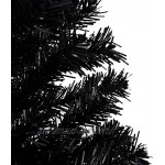pedkit Sapin de Noël Artificiel avec Support Arbre de Noël en PVC Noir 180 cm