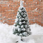 Yorimi Mini arbre de Noël artificiel Flocon de neige Décoration de bureau 60 cm