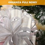 20 Pièces Noeud à Tirer pour Paniers de Cadeaux Noeuds d’Emballage de Cadeaux Paniers de Cadeau de Mariage Décor Floral Décor de Noël 6 Pouces de Diamètre