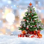 4 rouleaux de rubans de Noël à bords filaires 66 m de long de 2,5 cm carreaux rouges ruban à carreaux de buffle ruban en toile de jute pour décoration de Noël emballage cadeau de bricolage