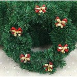 Amandaus Lot de 24 décorations de Noël en forme de nœud cloche et nœud rouge pour sapin de Noël motif écossais rouge et vert