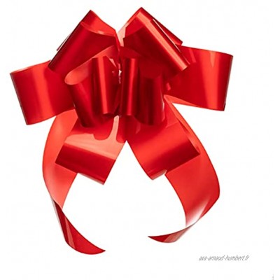 Impulse Grand nœud rouge géant de 76 cm pour voiture vélo anniversaire mariage Noël – Nœud magnétique avec bandes de 185 cm – Maintien avec aimants et ventouse