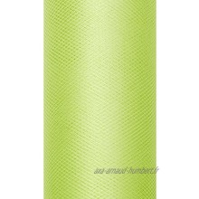 Party Décoration Mariage Rouleau de tulle pour noeud vert anis uni 20mètres x 8cm tulle en bobine de 20 mètres largeur 8cm