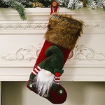 Bingdong Jolis chaussettes de Noël à suspendre avec motif brodé pour décoration de Noël