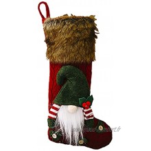 Bingdong Jolis chaussettes de Noël à suspendre avec motif brodé pour décoration de Noël