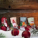 CHEPL Chaussette de Noel 4PCS Bas de Noël Botte de Noël Suspendre Bas Chaussettes Christmas Stocking Bas de Noël Sac Cadeau Suspendue Bonbons
