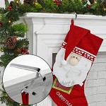 FHzytg Lot de 6 supports pour chaussettes de Noël Antidérapants Design antidérapant Pour suspendre des chaussettes de Noël