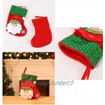 Mini Chaussettes de Noël,4 Pièces 3D de Noël Chaussette Cadeau Sac à friandises pour Enfants Fête De Noël Arbre Décoration