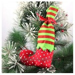 Naikaxn Chaussettes de Noël Noël Boot Chaussures Dot Stocking Arbre de Noël Décoration de Bonbons Sac Cadeau Pochette Bas Cadeau décoration Sac Bonbons
