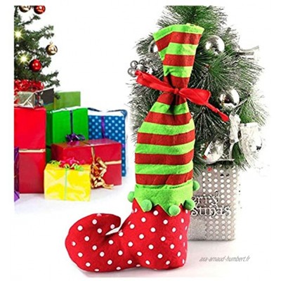 Naikaxn Chaussettes de Noël Noël Boot Chaussures Dot Stocking Arbre de Noël Décoration de Bonbons Sac Cadeau Pochette Bas Cadeau décoration Sac Bonbons