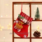 YKKJ 4pcs Chaussettes de Noël Xmas Sac Cadeau Décoration Noel pour Arbre,Cheminée Vitrine Sac de Bonbons Fête Nouvel an Veille de Noël