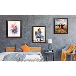 Metrekey Cadre d'affiche 28x43cm 11x17 Pouces Cadre Photo en MDF Marron pour Affiches Impressions d'art Photo de Famille