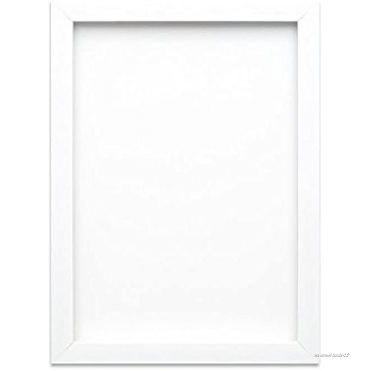 Taille Cadre européen Blanc brossé Image Photo Affiche avec Feuille de Perspex Moulure de 19 mm de Large et 15 mm de Profondeur A4 Blanc brossé
