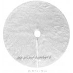 iWerDon Jupe de sapin de Noël blanc neige pour décorations de Noël 76,2 cm