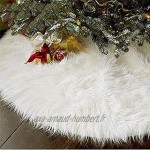 Jupe Arbre de Noël TERRA Fourrure Blanche Kit Jupe Arbre 90cm Diamètre Décoration de Noël