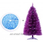 kgjsdf Jupe de sapin de Noël en velours de 122,9 cm jupe de sapin de Noël en forme de flocon de neige bleu en peluche pour intérieur ou extérieur