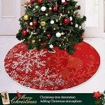 Mnsruu Jupe de sapin de Noël en forme de flocon de neige pour décorations de Noël 90 cm