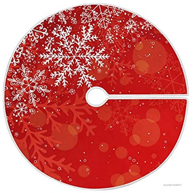 Mnsruu Jupe de sapin de Noël en forme de flocon de neige pour décorations de Noël 90 cm