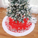 Ototon Jupe Arbre de Noël en Peluche Couvre-Pied de Sapin Merry Christmas Jupe de Sapin de Noël pour Décorations de Noël Intérieur 122cm