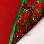 QTJUST Merry Christmas Tree Collar 30 inch Sequin Dot Xmas Tree Skirt Ring Base Cover Christmas Tree Skirt
