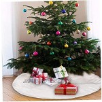 Tuimiyisou Jupe d'arbre De Noël Peluche Noël Tapis De Noël Tapis De Noël Tapis De Décoration 90cm Blanc
