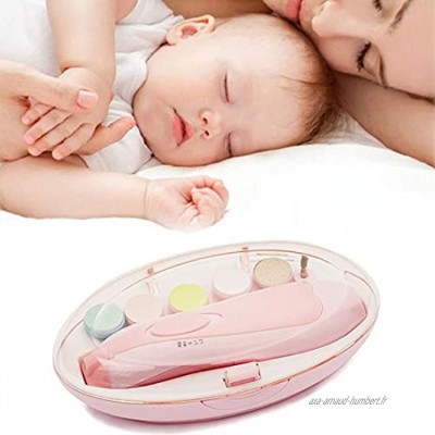6 1 bébé Coupe-Ongles Trimmer manucure électrique Broyage Dispositif Tool Kit Sunshine20 Color : Pink