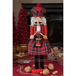 Clever Creations Casse-Noisettes Traditionnel en Bois décoration de Noël de qualité idéal sur Une étagère Table 06-Écossais avec Tambourin
