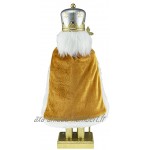 Clever Creations Casse-Noisettes Traditionnel en Bois décoration de Noël idéal pour Une étagère Table 35,6 cm Roi doré