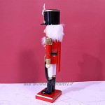 flou Soldat casse-noisette en bois de Noël figurine classique marionnette jouet en bois décoration d'intérieur cadeau pendentif 36 cm