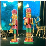 JUSTHUI Figurine Ornements 35cm Christmas Noisette Poupée Dessin animé Noyer Arbre De Noël Décoration Accessoires Famille Fêtes Fête