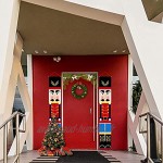 KEROTA Casse-noisette Décorations de Noël en plein air Panneau de porche de Noël Modèle soldat Bannières à suspendre pour les vacances la maison le porche le mur de Noël